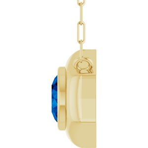 Bezel-Set Solitaire Necklace or Center