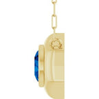 Bezel-Set Solitaire Necklace or Center