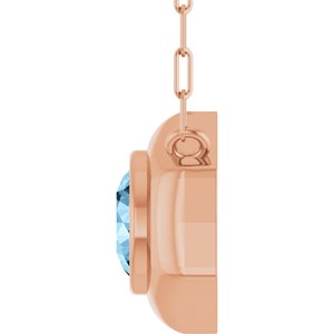 Bezel-Set Solitaire Necklace or Center