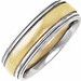 Double Milgrain Edge Comfort-Fit Half Round Band