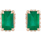 Hidden Halo-Style Stud Earrings