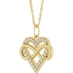 Infinity-Inspired Heart Necklace or Pendant