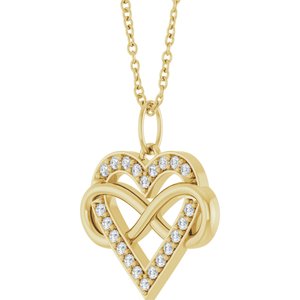 Infinity-Inspired Heart Necklace or Pendant