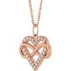 Infinity-Inspired Heart Necklace or Pendant