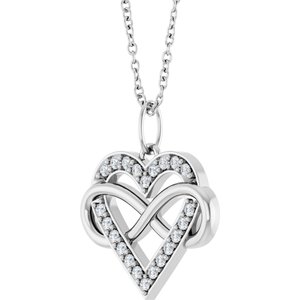Infinity-Inspired Heart Necklace or Pendant