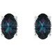 Oval 4-Prong Scroll Setting® Stud Earrings