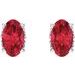 Oval 4-Prong Scroll Setting® Stud Earrings