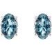 Oval 4-Prong Scroll Setting® Stud Earrings