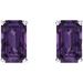 Emerald 4-Prong Scroll Setting® Stud Earrings