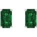 Emerald 4-Prong Scroll Setting® Stud Earrings
