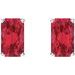 Emerald 4-Prong Scroll Setting® Stud Earrings