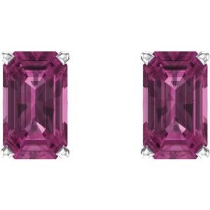 Emerald 4-Prong Scroll Setting® Stud Earrings
