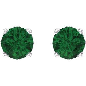 Round 4-Prong Scroll Setting® Stud Earrings