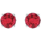 Round 4-Prong Scroll Setting® Stud Earrings