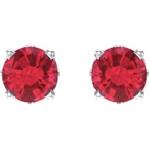 Round 4-Prong Scroll Setting® Stud Earrings