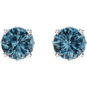 Round 4-Prong Scroll Setting® Stud Earrings