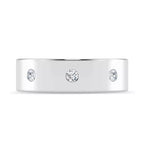 Men's Low Dome Flush Set Diamond Band image 0
