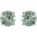 Round 4-Prong Lightweight Stud Earrings