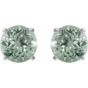 Round 4-Prong Lightweight Stud Earrings
