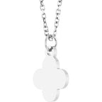 Engravable Clover Necklace or Pendant