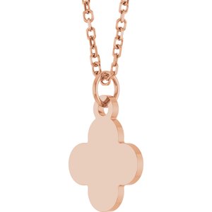 Engravable Clover Necklace or Pendant
