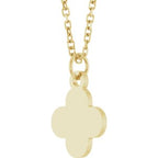 Engravable Clover Necklace or Pendant