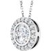 Bezel-Set Halo-Style Necklace or Pendant