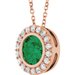 Bezel-Set Halo-Style Necklace or Pendant