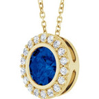 Bezel-Set Halo-Style Necklace or Pendant