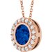 Bezel-Set Halo-Style Necklace or Pendant
