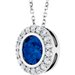 Bezel-Set Halo-Style Necklace or Pendant