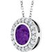 Bezel-Set Halo-Style Necklace or Pendant