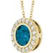 Bezel-Set Halo-Style Necklace or Pendant