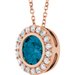 Bezel-Set Halo-Style Necklace or Pendant