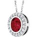 Bezel-Set Halo-Style Necklace or Pendant
