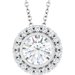 Bezel-Set Halo-Style Necklace or Pendant