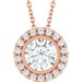 Bezel-Set Halo-Style Necklace or Pendant