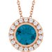 Bezel-Set Halo-Style Necklace or Pendant