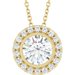 Bezel-Set Halo-Style Necklace or Pendant