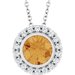 Bezel-Set Halo-Style Necklace or Pendant