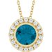 Bezel-Set Halo-Style Necklace or Pendant