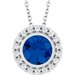 Bezel-Set Halo-Style Necklace or Pendant