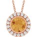Bezel-Set Halo-Style Necklace or Pendant