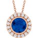 Bezel-Set Halo-Style Necklace or Pendant