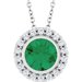 Bezel-Set Halo-Style Necklace or Pendant