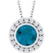 Bezel-Set Halo-Style Necklace or Pendant