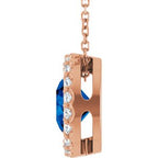 Bezel-Set Halo-Style Necklace or Pendant