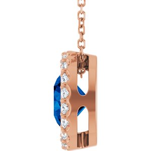 Bezel-Set Halo-Style Necklace or Pendant
