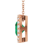 Bezel-Set Halo-Style Necklace or Pendant