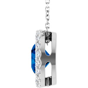 Bezel-Set Halo-Style Necklace or Pendant